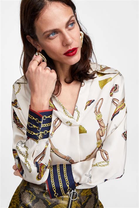 versace print zara|Zara blouses sale.